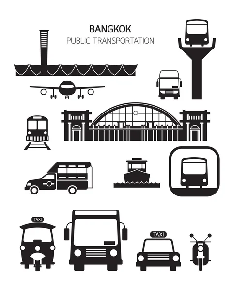 Thailand transport objekt — Stock vektor