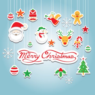 Christmas simgeleri: Nesneler, dekorasyon asılı