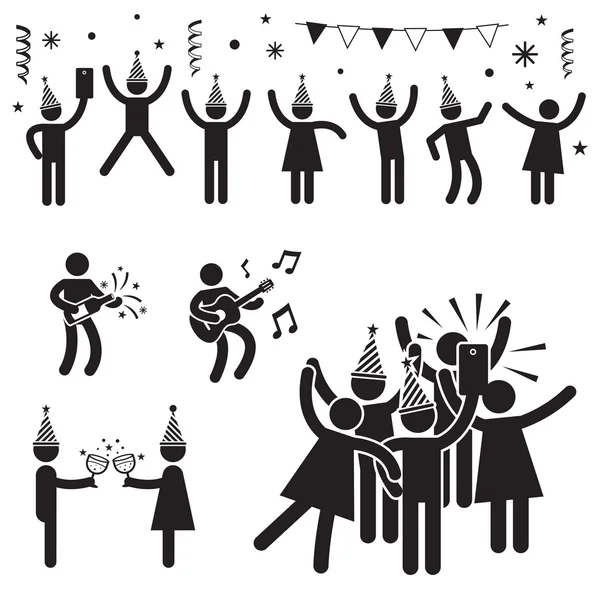 People Party Symbols — Stock Vector