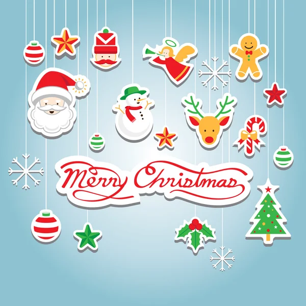 Christmas Icons : Objects, Hanging Decoration — Stock Vector