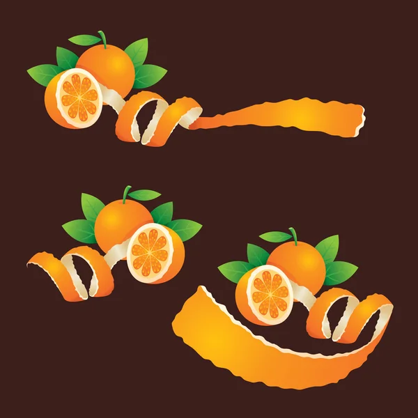 Peel Orange, Ruban comme — Image vectorielle