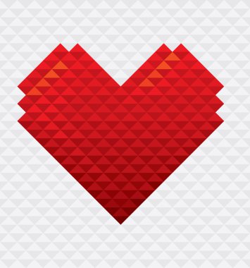 Kalp şekil mozaik stili