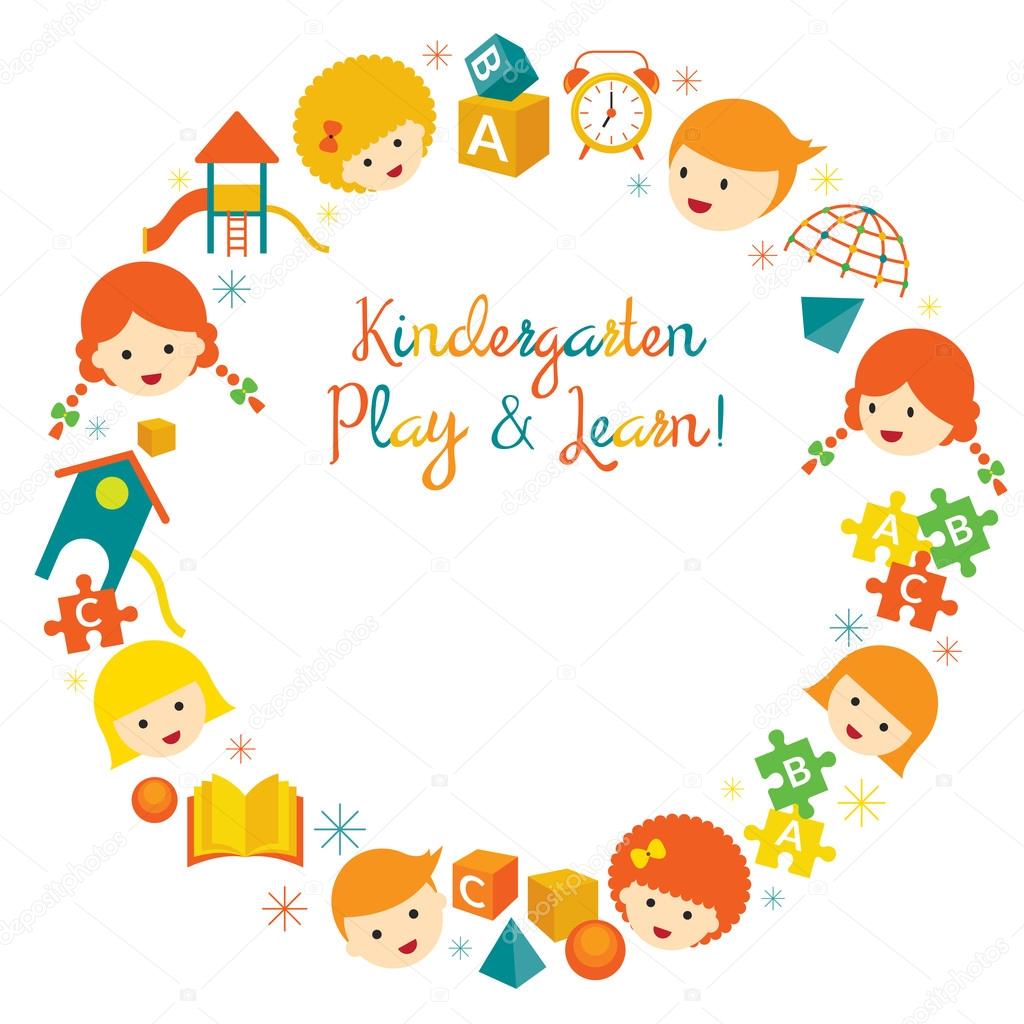 Kindergarten, Preschool, Kids Wreath