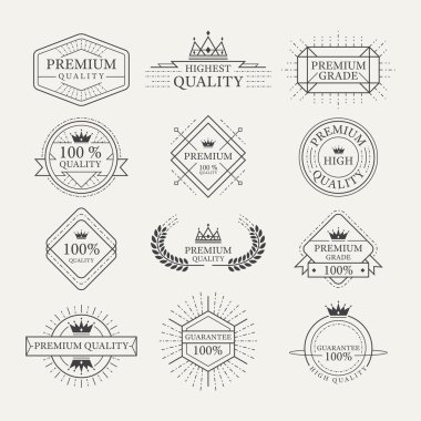 Premium Kalite garanti etiketleri ve rozetleri