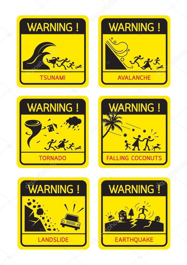 Tsunami., Prohibicion, Tornado A, Pictograma, Etiqueta Imagen Ve