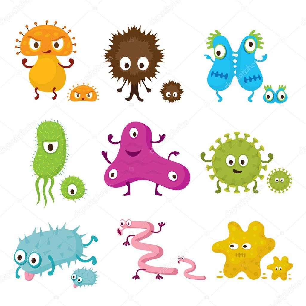 Cute Germ Characters Collection Set