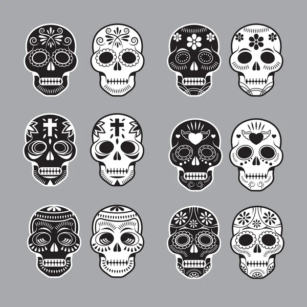 Día de los cráneos muertos — Vector de stock