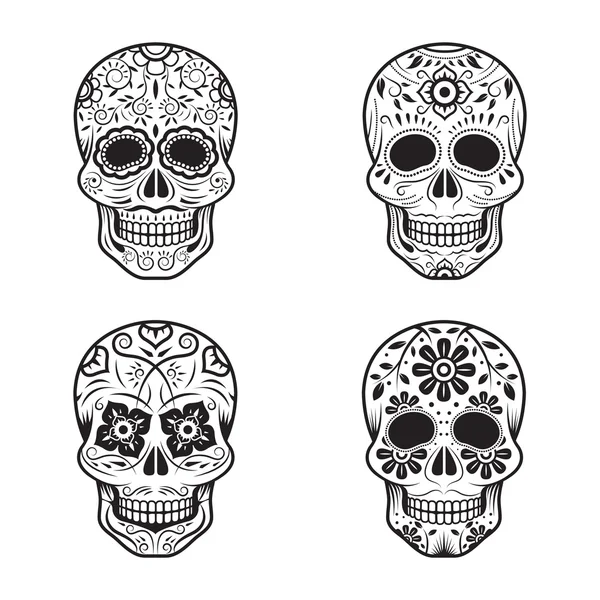 Day of the Dead Skulls — Stock Vector