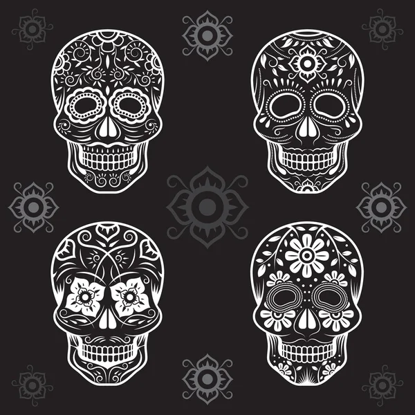 Día de los cráneos muertos — Vector de stock