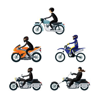 Motosiklet binici, motorcu,