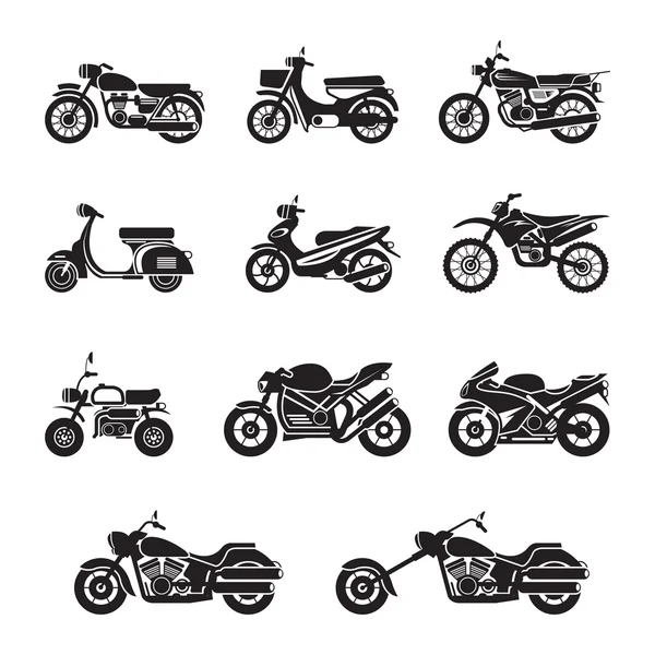 Motosiklet türleri nesneleri Icons Set