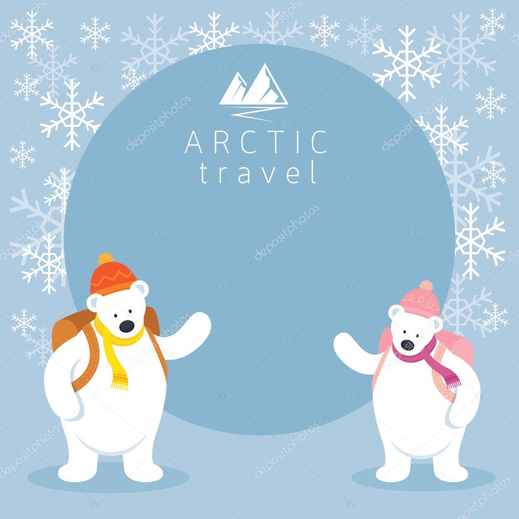 Couple Arctic Polar Bear Backpacker Frame
