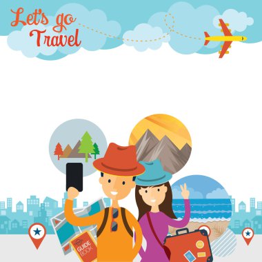 Turizm, seyahat Selfie Smartphone çerçeve ile