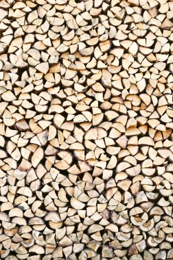 Arka plan olarak odun yığını