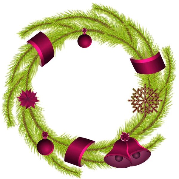 Nouvel Couronne Noël — Image vectorielle