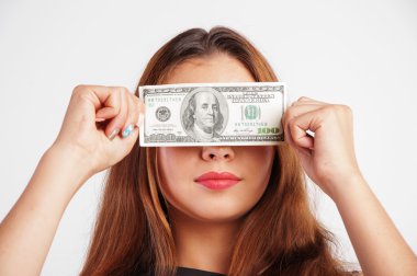Amerikan Doları olan kadın