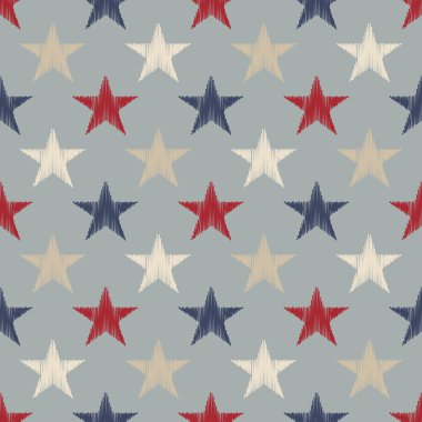 Seamless retro stars pattern vector Seamless retro stars pattern vector