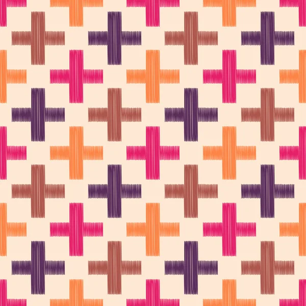 Modèle de croix sans couture — Image vectorielle
