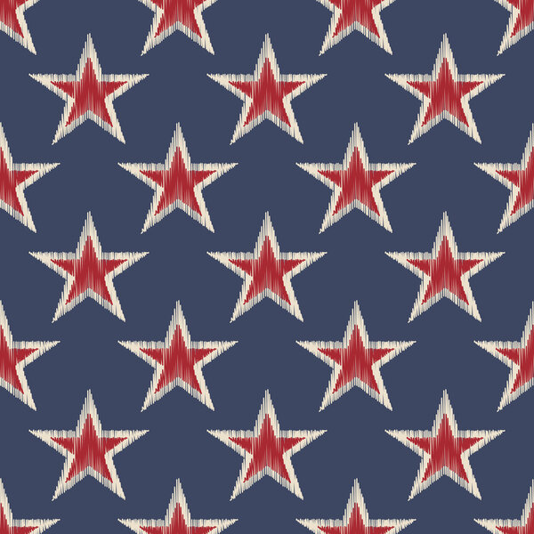 Seamless retro stars pattern