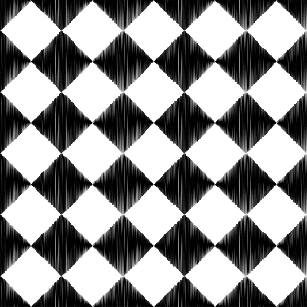 Naadloze zwart-wit vierkant geometrische patroon — Stockvector