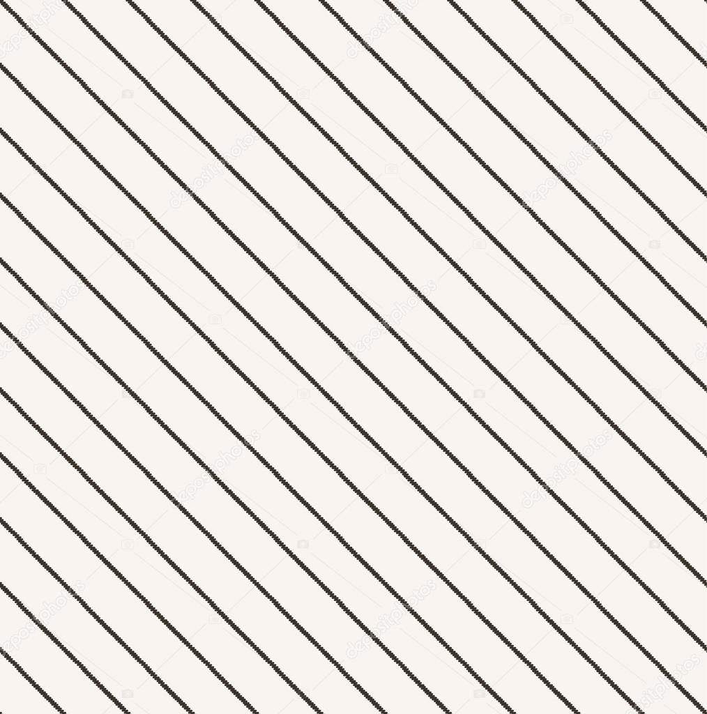 Seamless diagonal black and white stripes fabric pattern