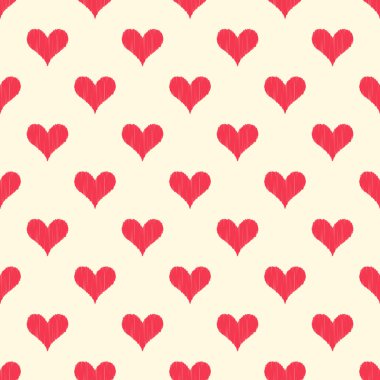 Kırmızı kalp deseni