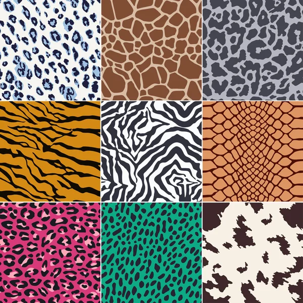 Wild animals print pattern — Stock Vector