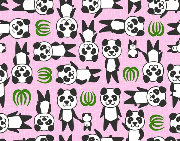 Panda seamless pattern — Stock Vector