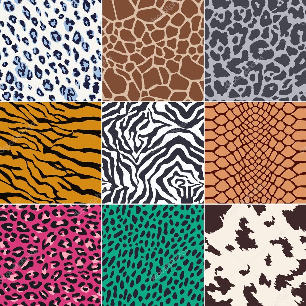 Wild animals print pattern