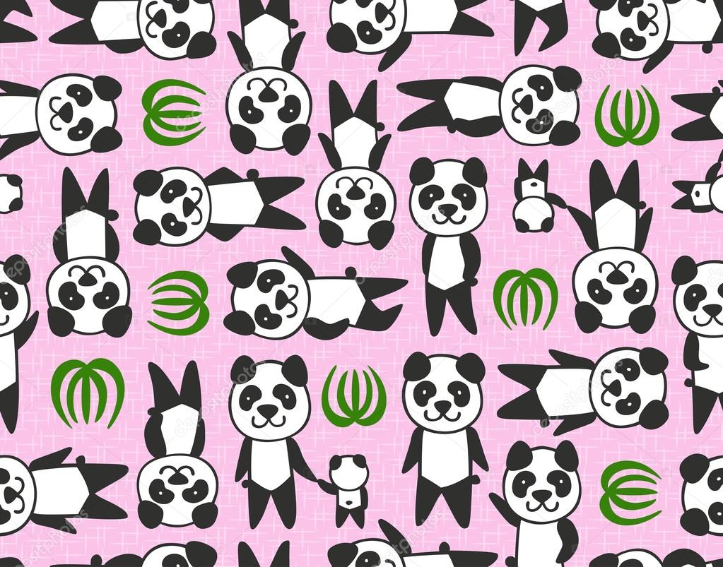 Panda seamless pattern
