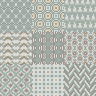 Retro geometrik desenler