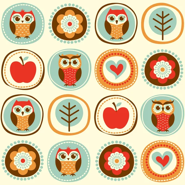 Owls cartoon wallpaper Vector Graphics
