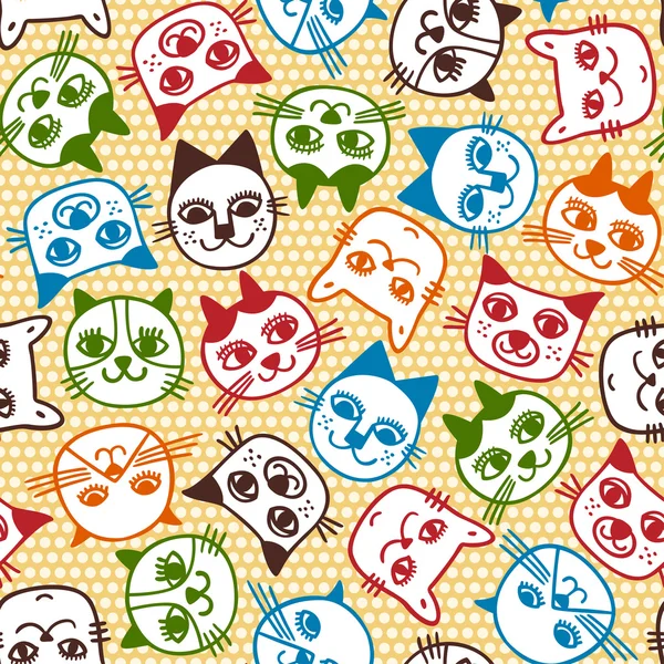 Motif de chat sans couture — Image vectorielle