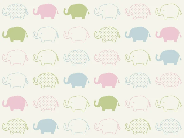 Ελέφαντες μοτίβο κινουμένων σχεδίων — Διανυσματικό Αρχείο