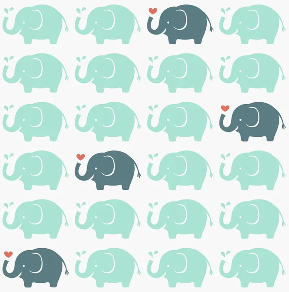Seamless elephant pattern Stock Illustration