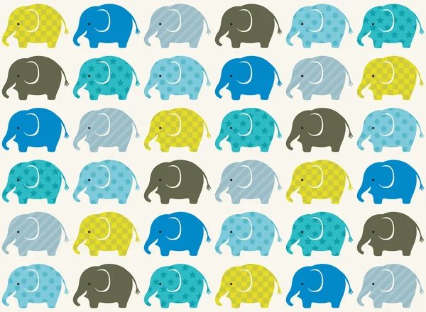Seamless elephant pattern Stock Illustration