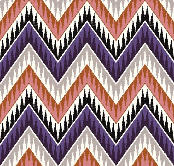 Zigzag patrón textil — Vector de stock