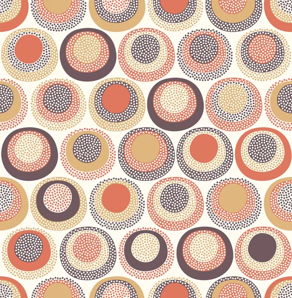 Naadloze cirkel polka dots — Stockvector