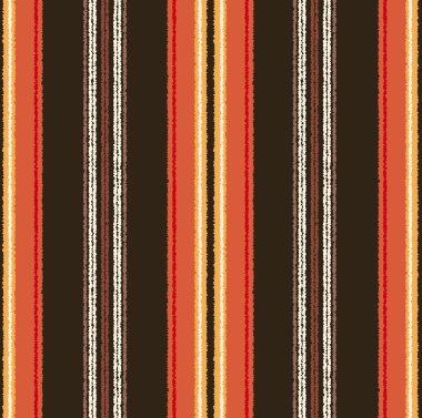 Kahverengi turuncu dikey çizgili kumaş deseni