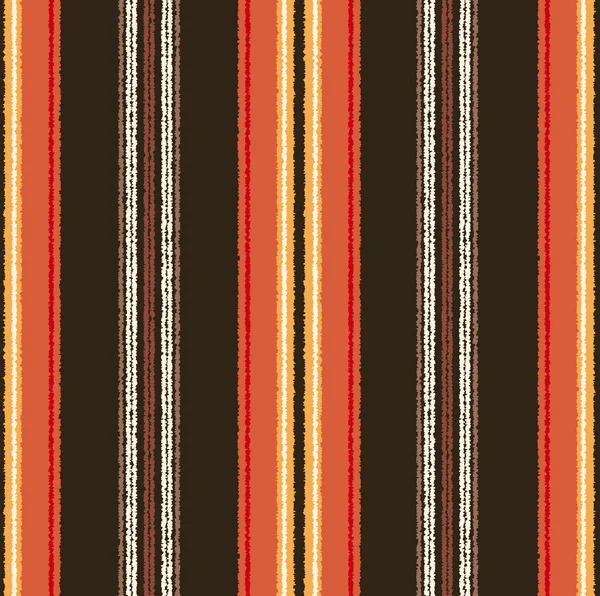 Brown orange Vertical stripes fabric pattern — Stock Vector