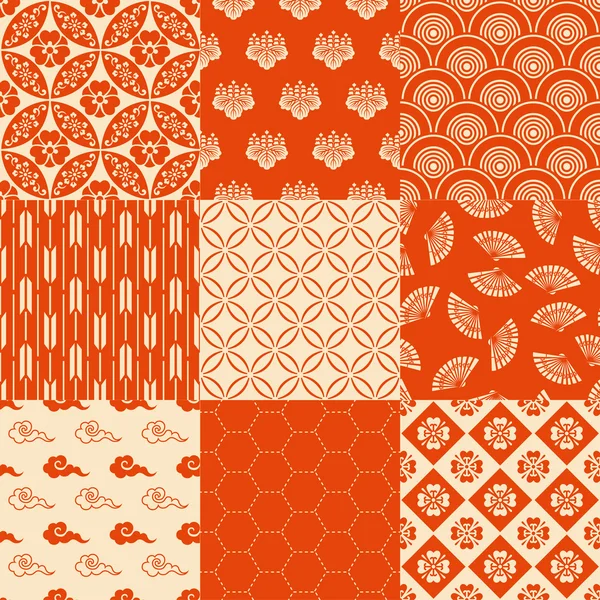Maglia tradizionale giapponese arancione — Vettoriale Stock