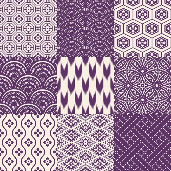 Maille traditionnelle japonaise violette — Image vectorielle