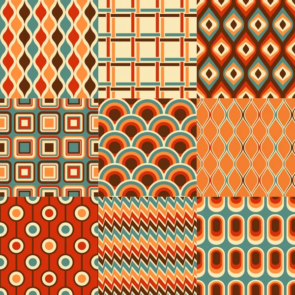 Retro geometrische patroon set Vectorbeelden