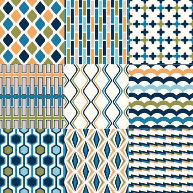 soyut geometrik desen seti