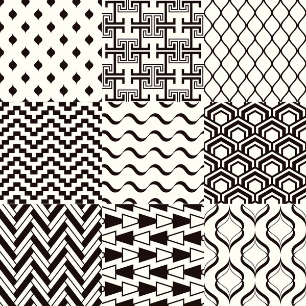 Set van elegante patronen — Stockvector
