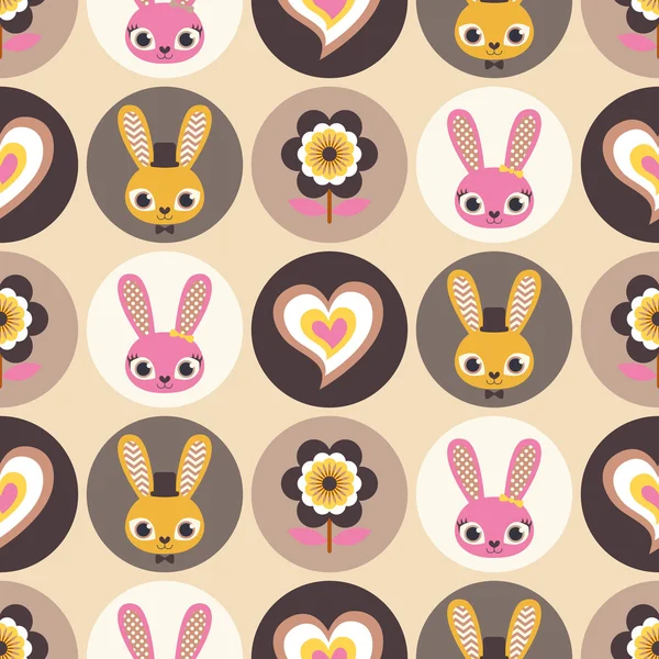 Motif de lapin sans couture — Image vectorielle