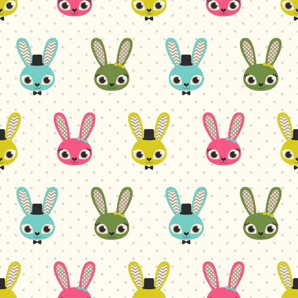 Motif de lapin sans couture — Image vectorielle