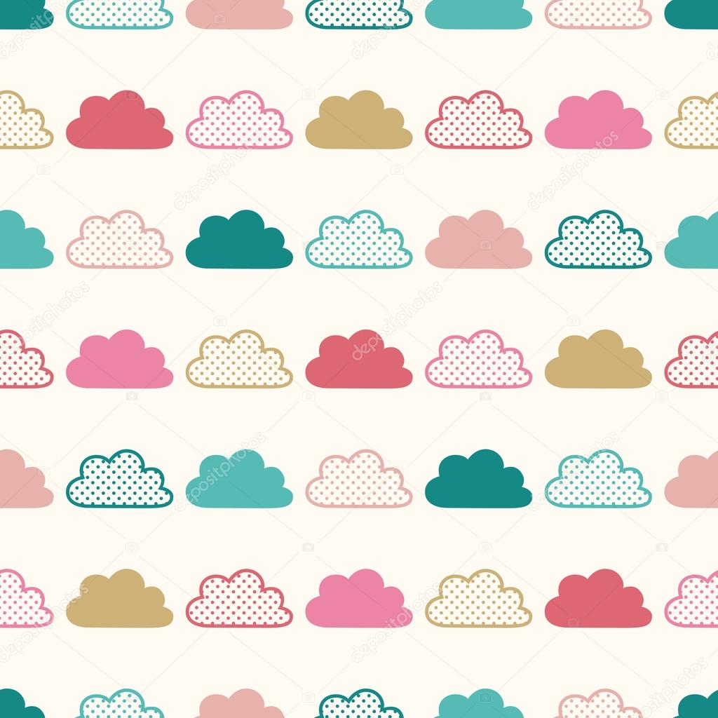 cartoon clouds pattern
