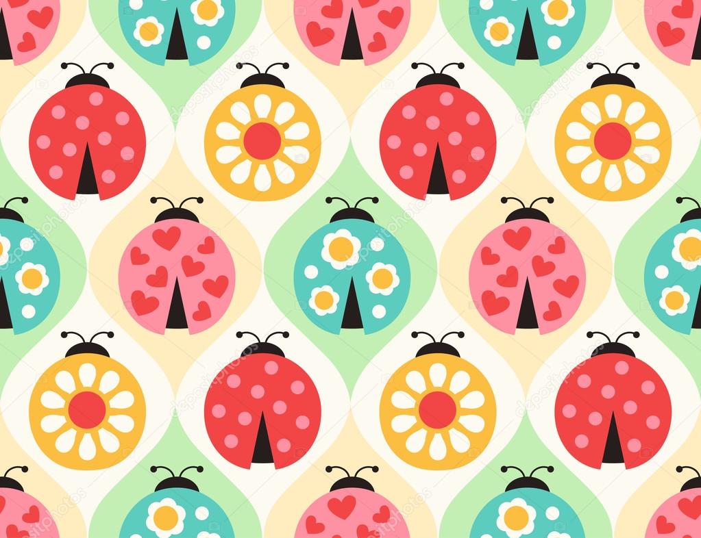 ladybird cartoon pattern
