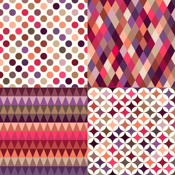 Set of abstract geometric pattern — Stock Vector